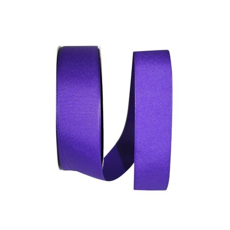 RELIANT RIBBON 1.5 in. 50 Yards Grosgrain Texture Ribbon, Regal Purple 5200-914-09K